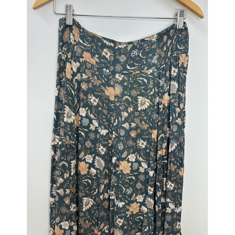 Easel Wide Leg Ruffle Pull On Elastic Waist Pant Floral Small Boho Beachy Resort - Picture 3 of 16
